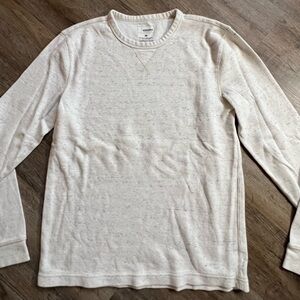 Sonoma Men's Crewneck Thermal Sweater in Cream Speckle